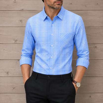 Plaid Long-Sleeved Shirt